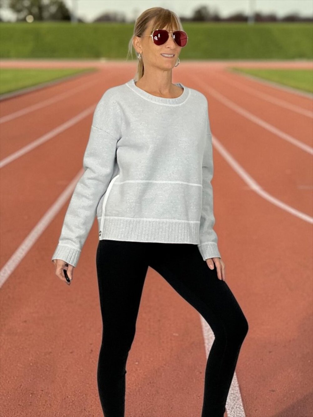 Lululemon All Afternoon Sweater M Gray Long Sleeve Crewneck